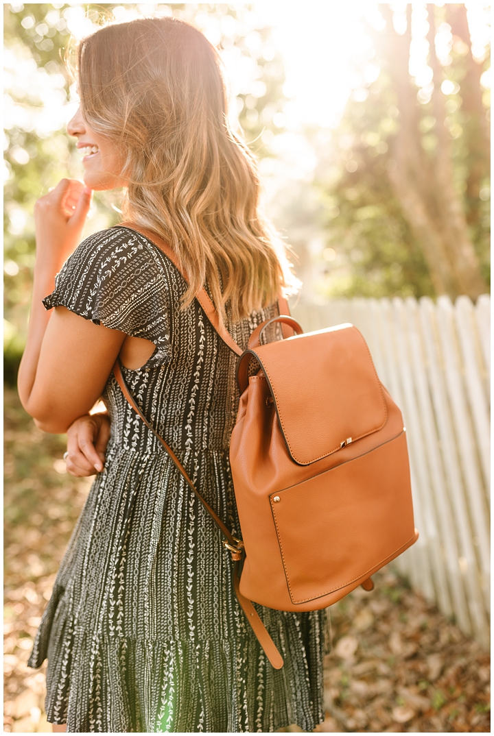 faux leather backpack 