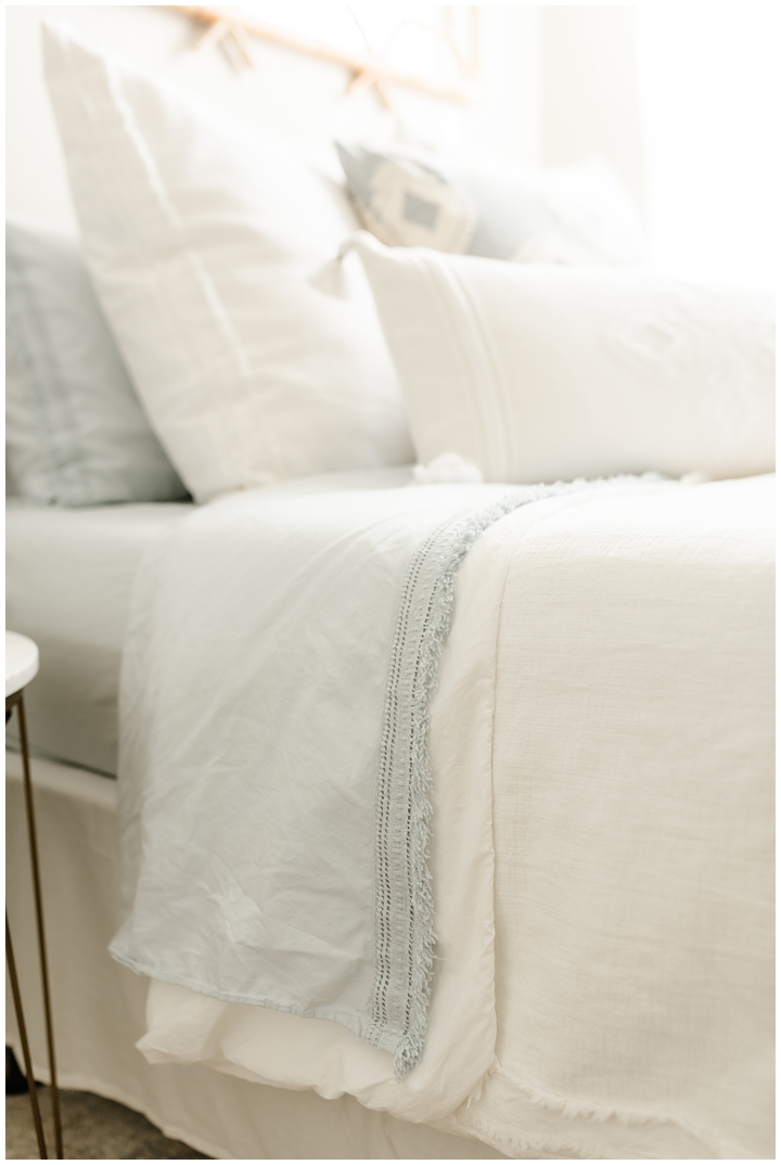 fresh white bedding