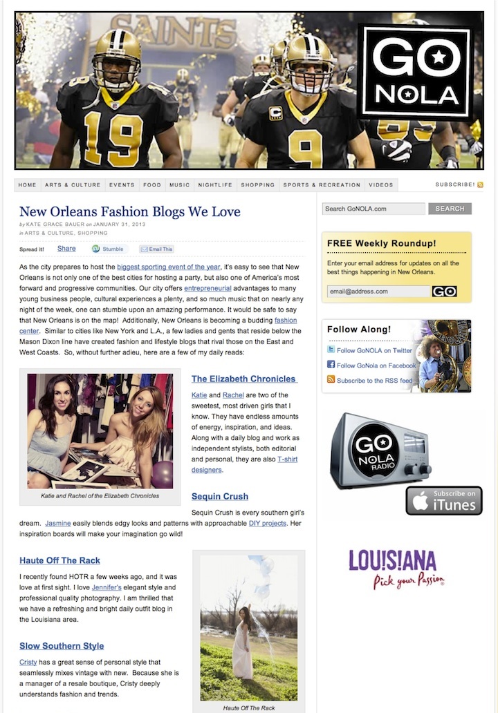 press top 10 nola blogger