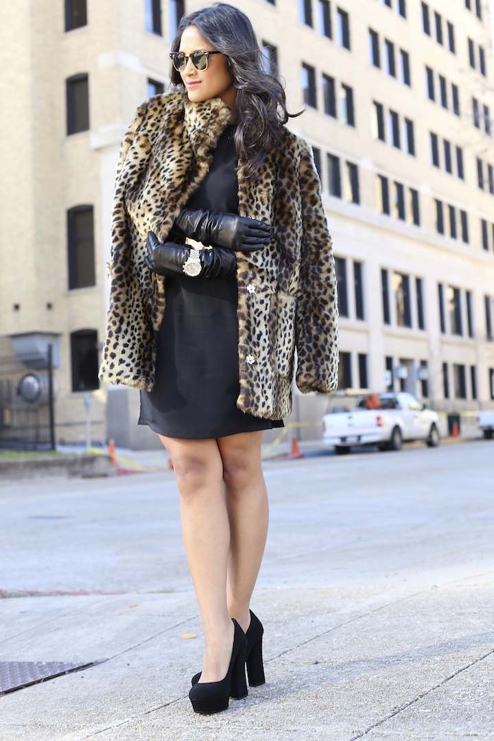 Leopard Scarf & Suede Pumps