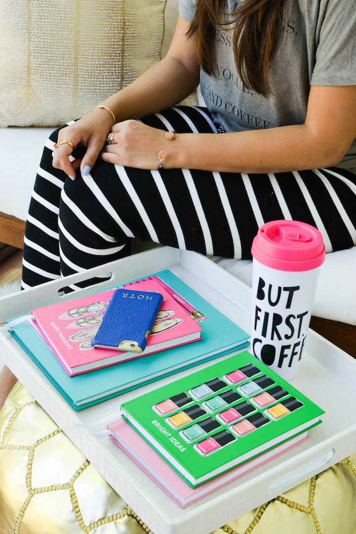 striped pajama leggings