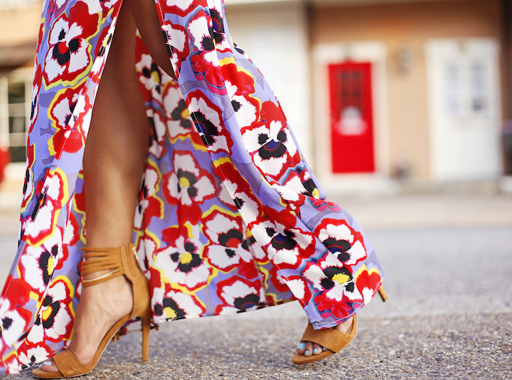 Pairing Heels and maxi dresses