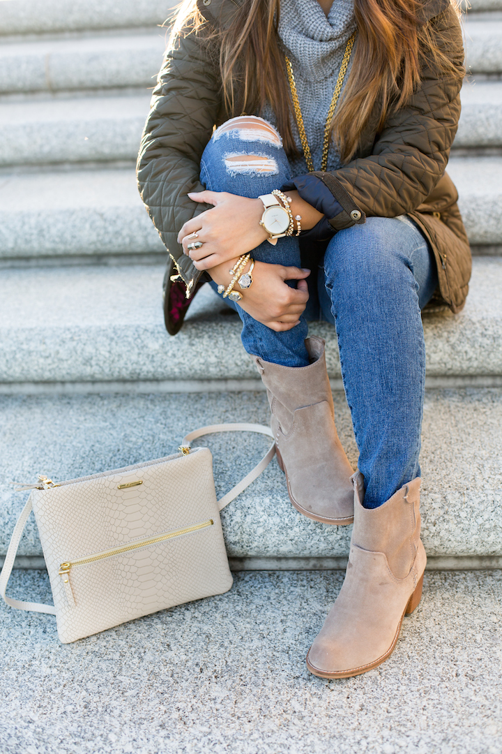 Taupe ankle boots outlet outfit