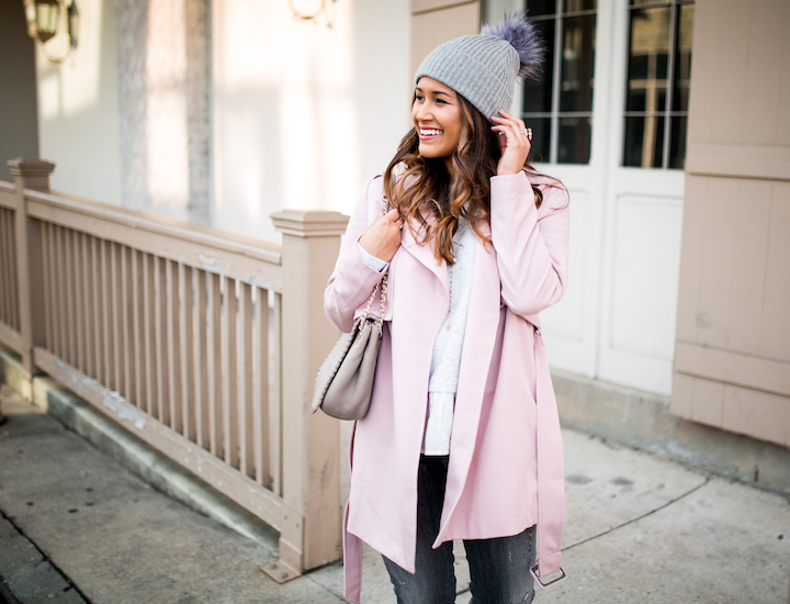 Blush hot sale pink coat