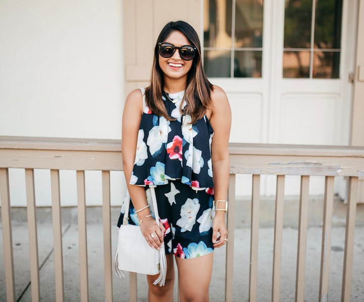 Floral Layered Romper + A Kelly Wynne Giveaway! - Haute Off The Rack