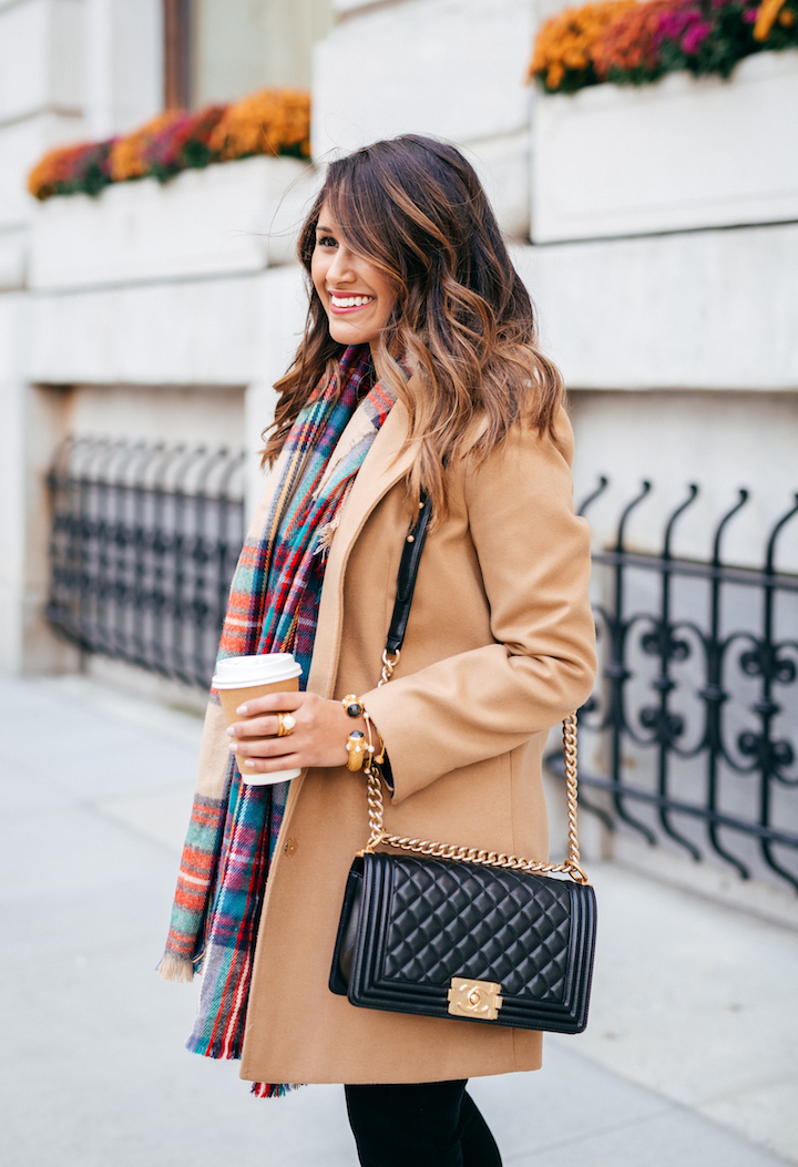 Topshop plaid outlet coat