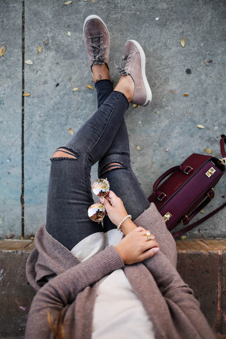 How To Wear Sneakers During The Holidays With Hush Puppies Haute