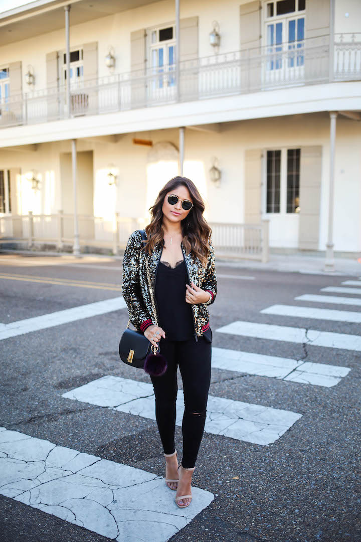 Sequin Bomber Jacket For NYE - Haute Off The Rack