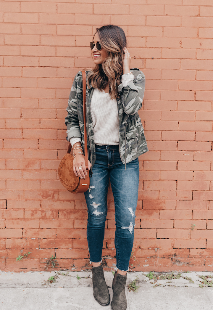 olive green booties outfit