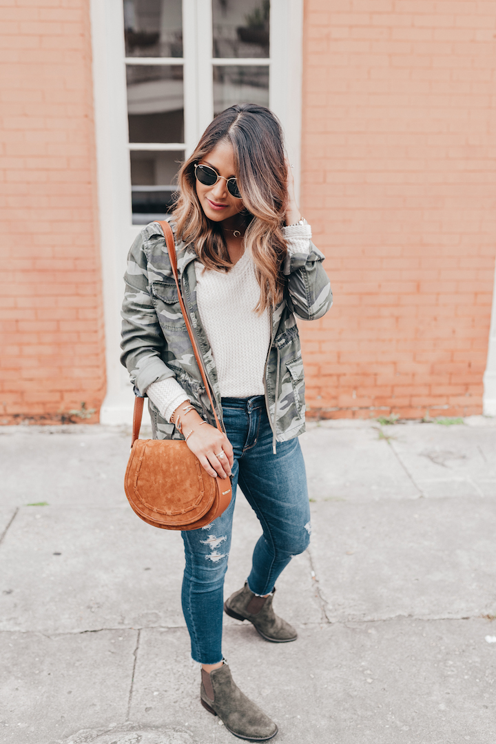 Olive green clearance ankle boots outfit