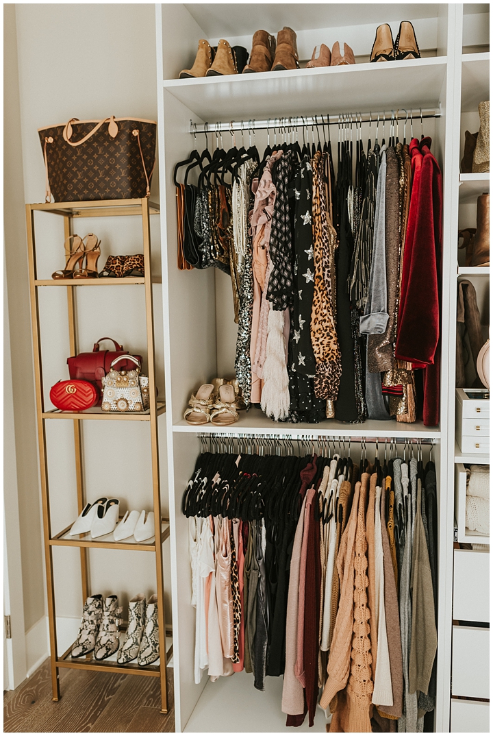 Haute Off The Rack Office Closet Tour + Giveaway! - Haute Off The Rack   Armario para bolsas, Organización de closet diy, Muebles para colgar ropa