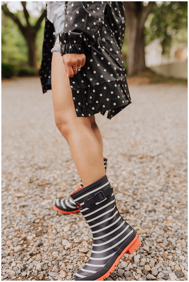 Joules striped outlet rain boots