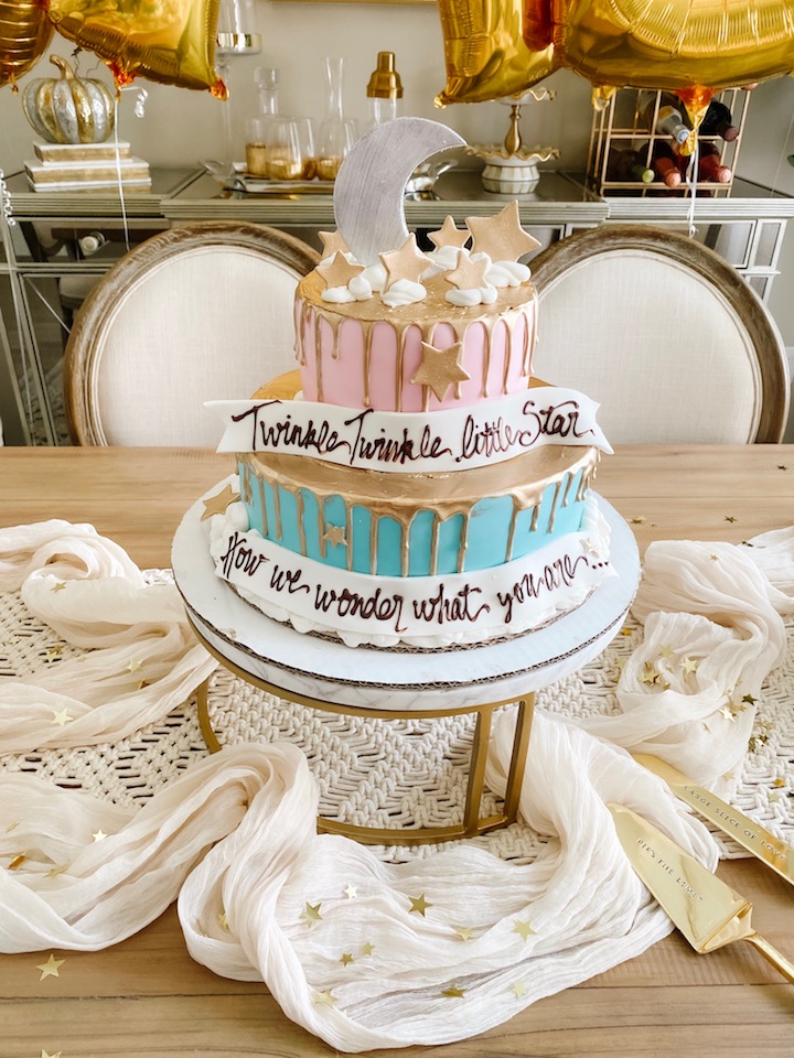 baby gender reveal cake
