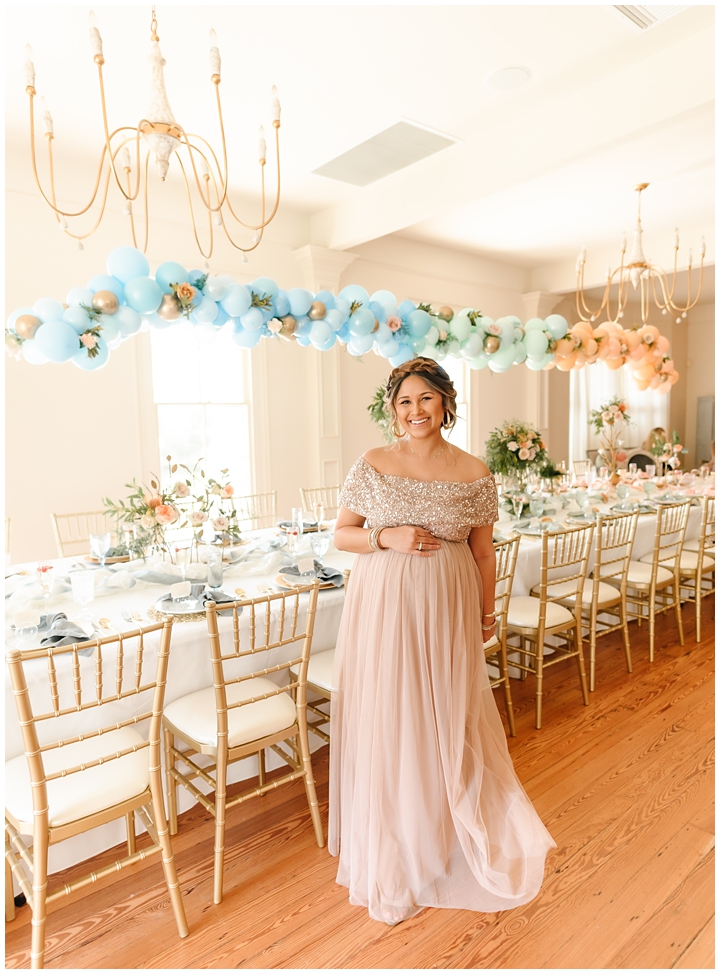 mint green dress for baby shower